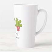 Happy Niedlich Cactus in Blume Pots Fun Illustrati Milchtasse (Rechts)