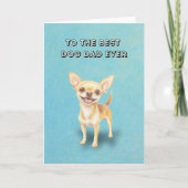 Happy Niedlich Chihuahua Bester Hund Vater Vater's Karte (Vorderseite)
