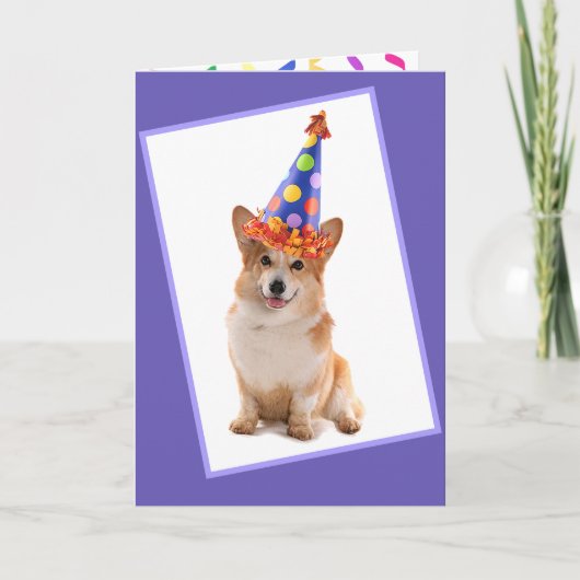 Happy Niedlich Corgi Birthday Karte (Vorderseite)