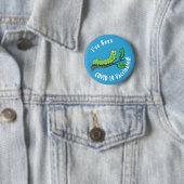Happy niedlich Green Raupe Cartoon Illustration Button (Beispiel)