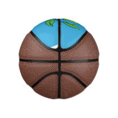 Happy niedlich Green Raupe Cartoon Illustration Mini Basketball (Rechts)