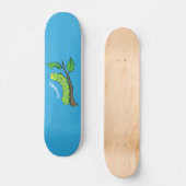 Happy niedlich Green Raupe Cartoon Illustration Skateboard (Vorderseite)
