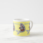 Happy niedlich Harp Siegel Cartoon Illustration Espressotasse (Vorderseite Rechts)