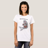 Happy niedlich Harp Siegel Cartoon Illustration T-Shirt (Vorne ganz)
