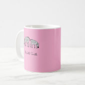 Happy Niedlich Kenya Zebras Pink Tasse (Vorderseite Links)
