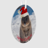 Happy Niedlich Merry Christmas Quokka Beach Austra Ornament (Vorderseite)