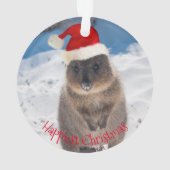 Happy Niedlich Merry Christmas Quokka Beach Austra Ornament (Rückseite)