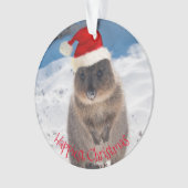 Happy Niedlich Merry Christmas Quokka Beach Austra Ornament (Vorderseite)