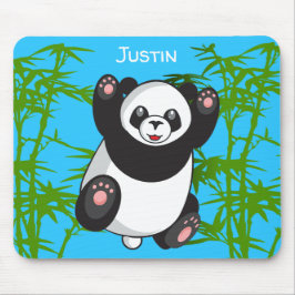 Happy Niedlich Panda Mit Monogramm Mousepad