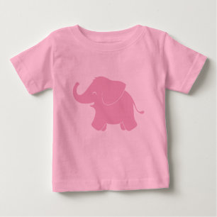 Happy Niedlich Pink Elephant Baby T-shirt