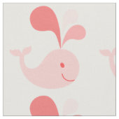 Happy Niedlich Pink Whale Fabric Stoff (Nahaufnahme)