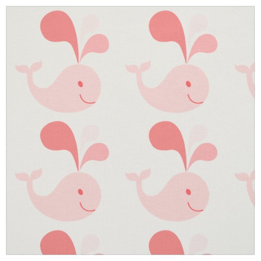 Happy Niedlich Pink Whale Fabric Stoff (Muster)