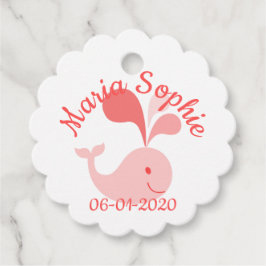 Happy Niedlich Pink Whale Geschenkanhänger