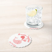 Happy Niedlich Pink Whale Untersetzer (Vor Ort)