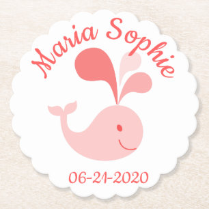 Happy Niedlich Pink Whale Untersetzer