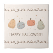 Happy Niedlich Pumpkin Design Keramik Tile Fliese (Vorderseite)