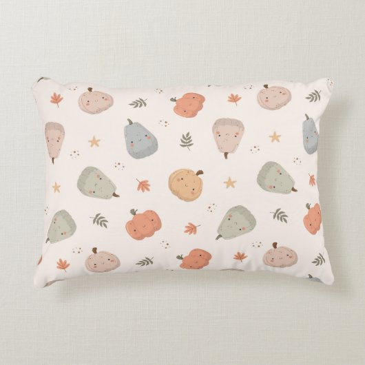 Happy Niedlich Pumpkin Pattern - Accent Pillow Dekokissen (Vorderseite)
