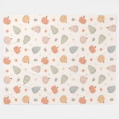 Happy Niedlich Pumpkin Pattern - Fleece Blanket (Vorderseite (Horizontal))