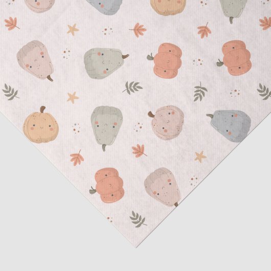 Happy Niedlich Pumpkin Pattern - Gewebepapier Seidenpapier (Ausschnitt)