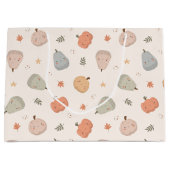 Happy Niedlich Pumpkin Pattern - Große Geschenktas Geschenktüte (Vorderseite)