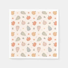 Happy Niedlich Pumpkin Pattern - Paper Napkins Serviette