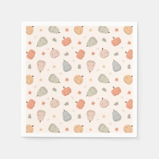 Happy Niedlich Pumpkin Pattern - Paper Napkins Serviette (Vorderseite)
