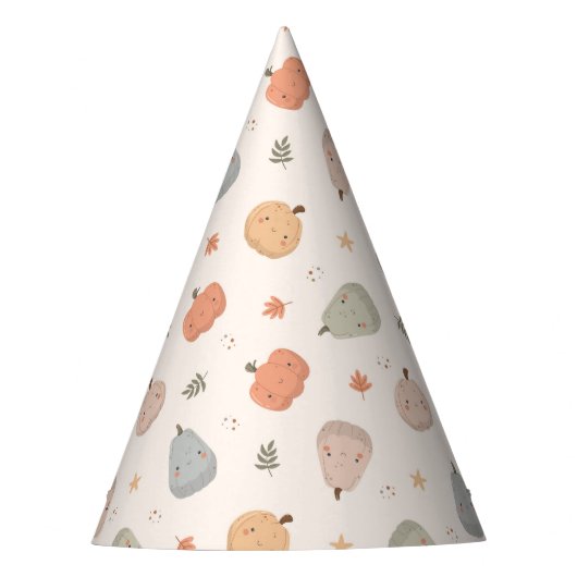 Happy Niedlich Pumpkin Pattern - Party Hat Partyhütchen (Vorderseite)