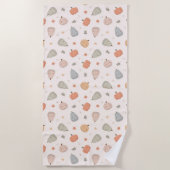 Happy Niedlich Pumpkin Pattern - Strandtuch (Vorderseite)