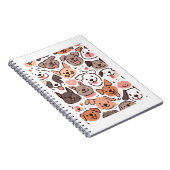 Happy Niedlich Puppies Muster 1 Notizblock (Rechte Seite)