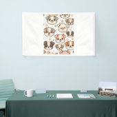 Happy Niedlich Puppies Pattern Banner (Messeveranstaltung)