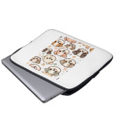 Happy Niedlich Puppies Pattern Laptopschutzhülle (Vorne Knopf)