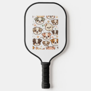 Happy Niedlich Puppies Pattern Pickleball Schläger