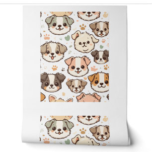 Happy Niedlich Puppies Pattern Tapete