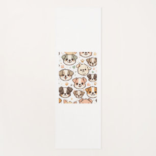 Happy Niedlich Puppies Pattern Yogamatte