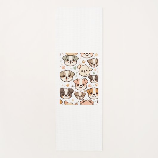 Happy Niedlich Puppies Pattern Yogamatte (Vorderseite)