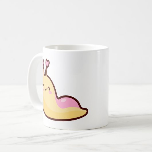 Happy Niedlich Slug Kaffeetasse (Vorderseite Links)