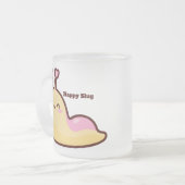 Happy Niedlich Slug mit Personalisiertem Text Mattglastasse (Vorderseite Links)