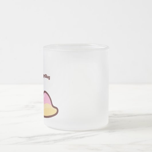 Happy Niedlich Slug mit Personalisiertem Text Mattglastasse (Mittel)