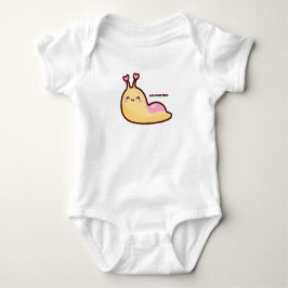 Happy Niedlich Slug Personalisiert Baby Strampler