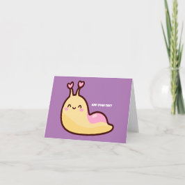 Happy Niedlich Slug Personalisiert Feiertagskarte