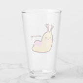 Happy Niedlich Slug Personalisiert Glas (Rückseite)