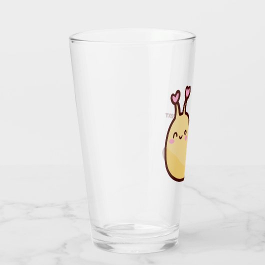 Happy Niedlich Slug Personalisiert Glas (Rechts)
