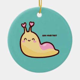 Happy Niedlich Slug Personalisiert Keramik Ornament