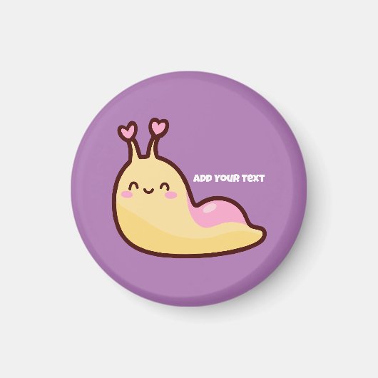 Happy Niedlich Slug Personalisiert Magnet (Vorne)