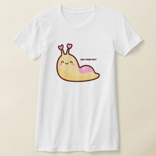 Happy Niedlich Slug Personalisiert T-Shirt (Ablage )