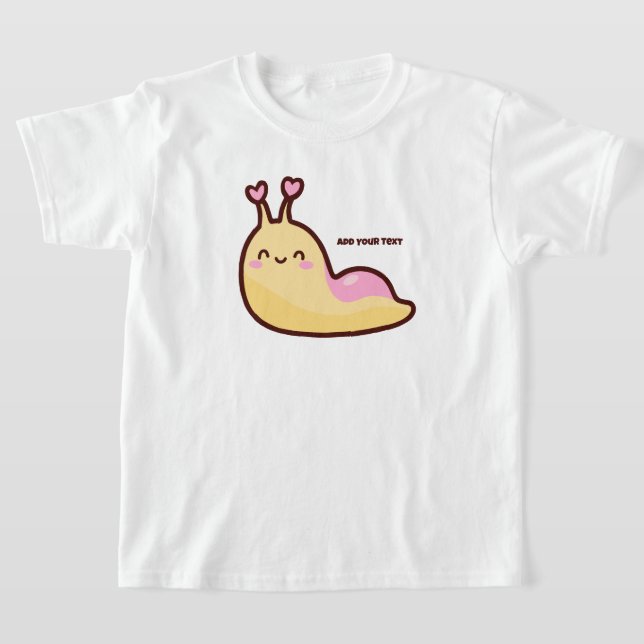 Happy Niedlich Slug Personalisiert T-Shirt (Ablage )