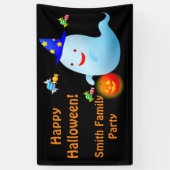 Happy Niedlich Trick oder Treff Halloween Ghost Banner (Vertikal)