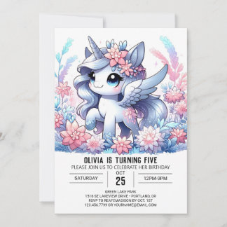 Happy Niedlich Unicorn Digital Geburtstag Einladung