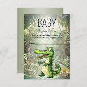 Happy Niedlich Wild Crocodile Jungle Trees Schöne Begleitkarte (Vorne/Hinten)