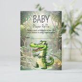 Happy Niedlich Wild Crocodile Jungle Trees Schöne Begleitkarte (Stehend Vorderseite)